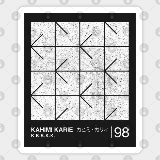 Kahimi Karie  / Minimalist Graphic Design Fan Artwork Magnet by saudade
